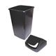 WASTE BIN OFFICE PLASTIC BLACK 15LT 280(L)X248(W)X290(H)